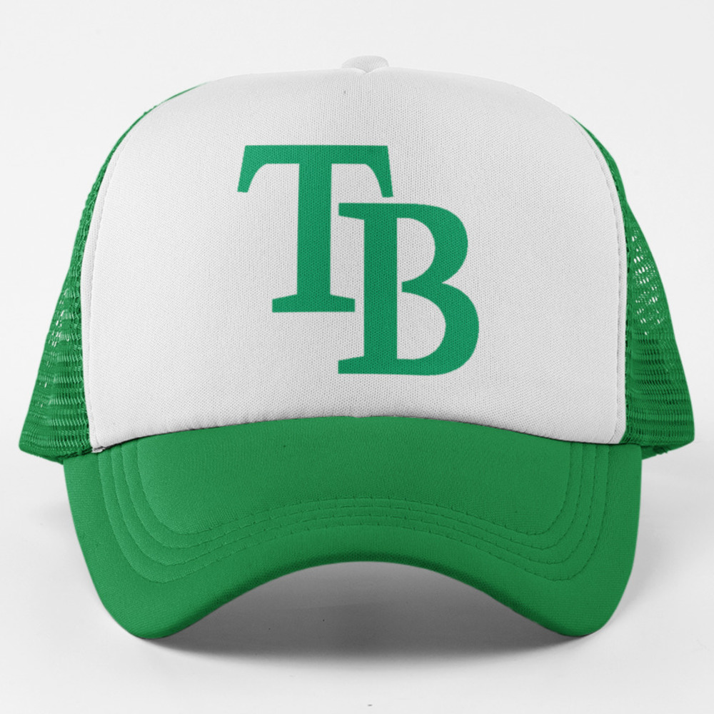 NEW Tampa Bay Rays St Patricks Foam Trucker Snapback Hat 2TONE GREEN